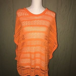 Westbound Knit Top Large Tangerine